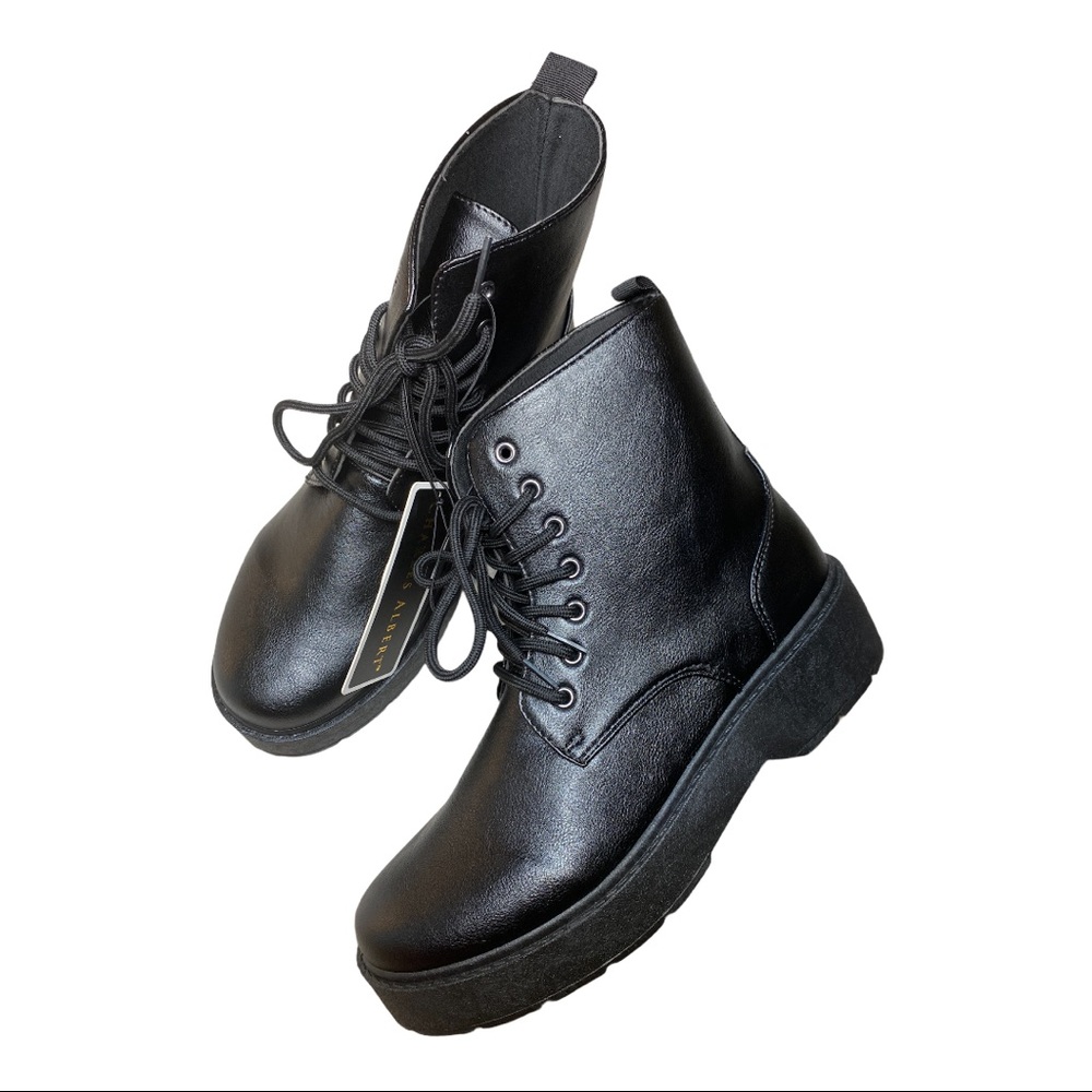 🆕 PLAYFORM LUG COMBAT CHARLES ALBERT BLK BOOTS